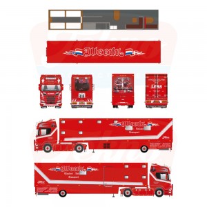 89261 - Scania NGR 530 V8 4x2 camper-trailer Weeda - Ferry /1:50 Tekno