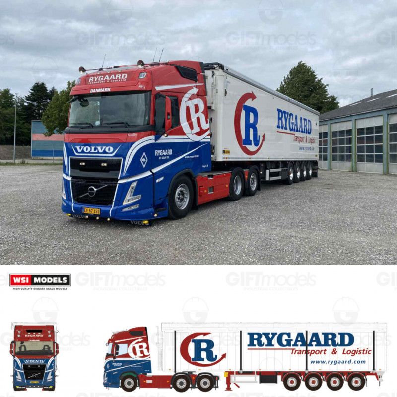 WSI01-5161 - Volvo FH Aero Globetrotter 6x2 moving-floor 4axle Rygaard /1:50 WSImodels