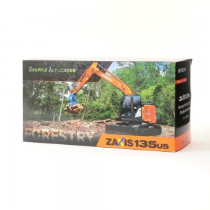 ZX135US-6FP - Hitachi Zaxis ZX135US-6 escavatore cingolato forestale con pinza per legname /1:50 Replicars