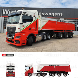 WSI01-5239 - MAN TGX GM 6x2 tipper trailer Jelle Bijlsma /1:50 WSImodels