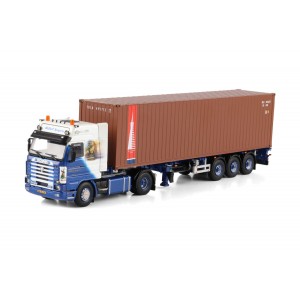 WSI01-4973 - Scania serie3 Streamline 4x2 flexcontainer 40ft. Wilbert Kuipers /1:50 WSImodels