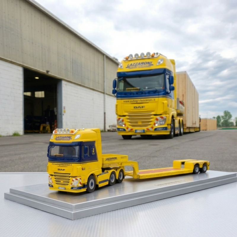 WSI02-2822 - DAF XF SSC 6x2 culla 2assi ribassata allungabile Lazzaroni /1:50 WSImodels