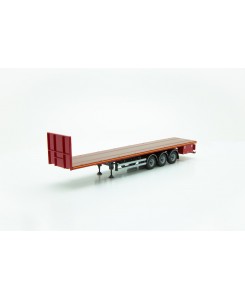 62715 - semirimorchio piano ROSSO - flatbed trailer red  /1:50 TEKNO