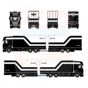 90340 - Scania R Streamline Topline autotreno biga Beghetto /1:50 Tekno