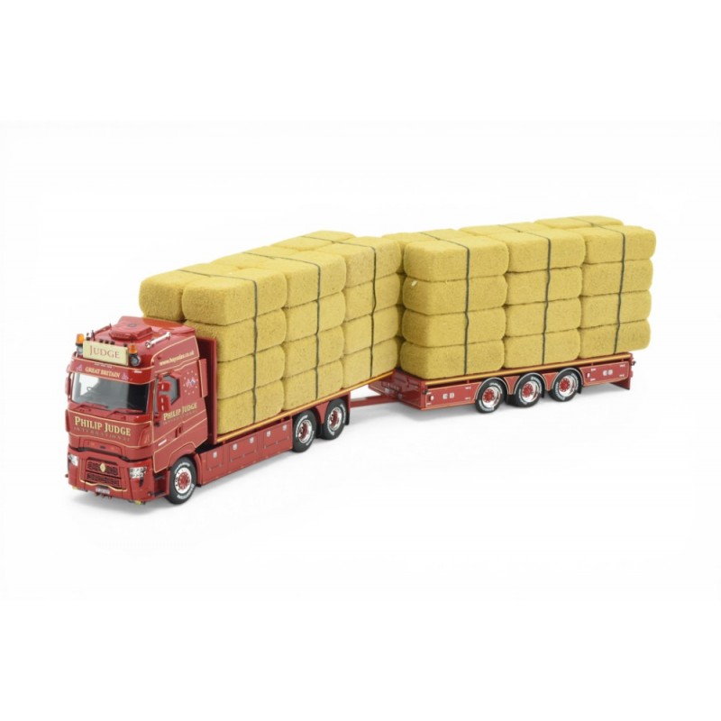 88850 - Renault T High combi trasporto fieno Philip Judge /1:50 Tekno