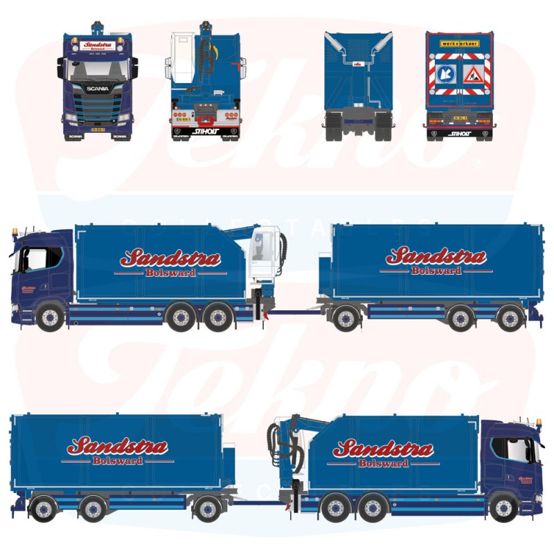 90396 - Scania NGS 770 combi manure-mix Sandstra Transport /1:50 Tekno