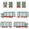90576 - Scania serie3 Topline autotreno trasporto bestiame Schoonbroodt & Nibus /1:50 Tekno