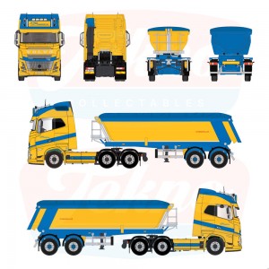 91851 - Volvo FH Aero Globetrotter 6x4 vasca ribaltabile De Paola /1:50 Tekno
