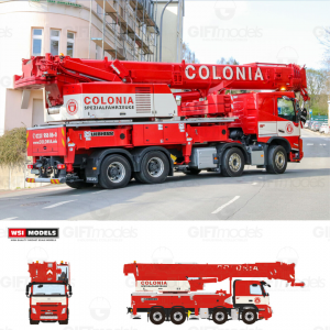 WSI51-2200 - Volvo FMB cabina bassa 8x4 autogru Liebherr LTF1060-4.1 Colonia /1:50 WSImodels