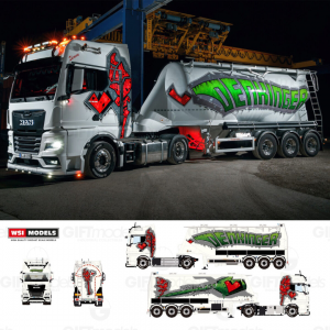 WSI01-5181 - MAN TGX GX 4x2 bulk-tank trailer Denkinger /1:50 WSImodels