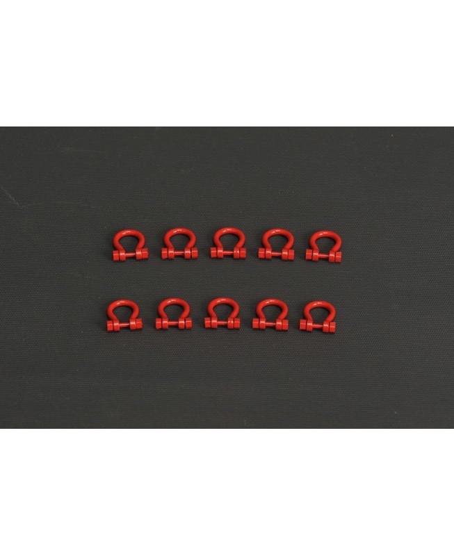 YC636-1 - Shackle 200tons - 10 pezzi - colore ROSSO/1:50 YCCmodels