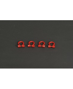 YC637-1 - Shackle 300tons - 4 pezzi - colore ROSSO /1:50 YCCmodels
