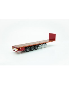 62715 - semirimorchio piano ROSSO - flatbed trailer red  /1:50 TEKNO