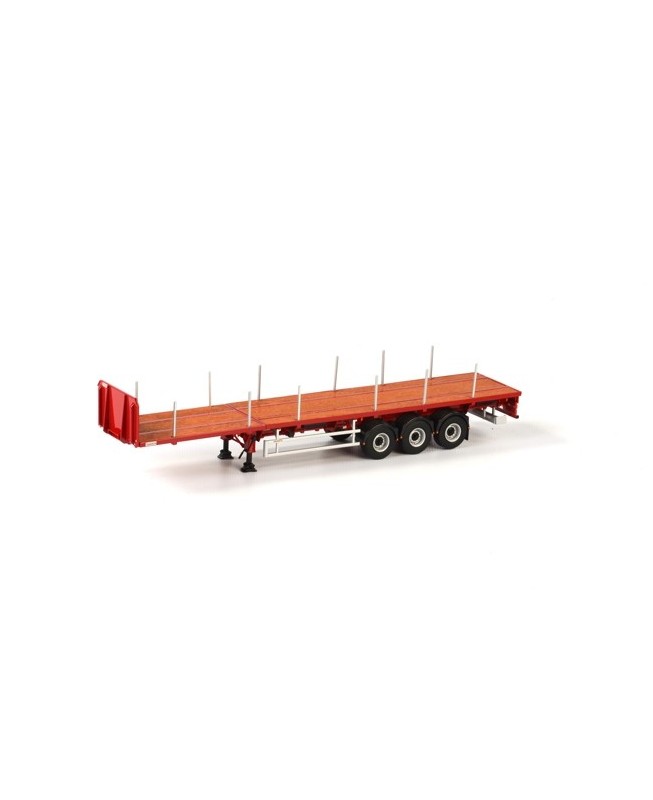 WSI04-1137 - flat bed trailer allungabile 3assi rosso /1:50 WSImodels